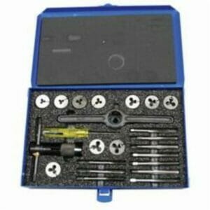 MORSE 37011 - Tap & Die; 23 Piece Set; Range #4 To #12 NC & NF; Metal Case; HSS Taps; Carbon Round Dies