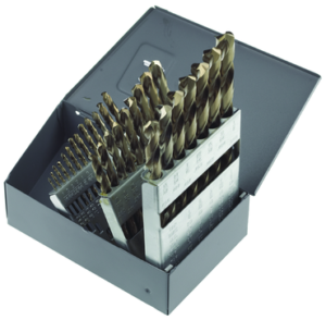 MORSE 18166 Series 8070 - Jobber Length; 29 Piece;  1/16 - 1/2 X 64ths; Metal Index; 135º Split Point; Cobalt; Made In U.S.A.