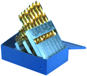 MORSE 18183 Series 8030 - Jobber Length; 29 Piece Set; 1/16-1/2 X 64ths; Metal Index; 118º Point; TiN; HSS; Made In U.S.A.