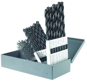MORSE 18184 Series 8095 - Taper Length; 29 Piece Set; 1/16-1/2 X 64ths; Metal Index; 118º Point; Black Oxide; HSS; Made In U.S.A.