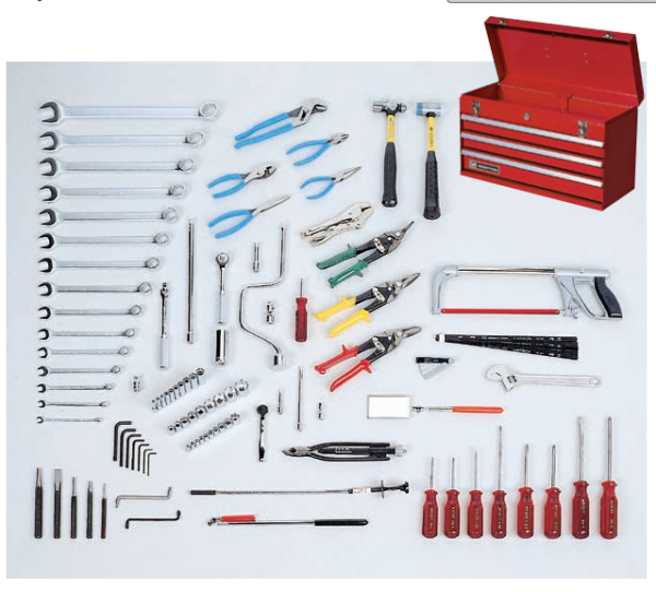 107 pc.  Aircraft Mechanic's Starter Set;  Including WT523 Chest      WRIGHT #185