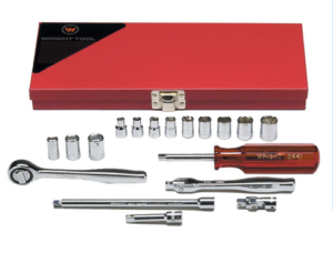 1/4" DRIVE 18 PIECE 6 POINT STANDARD & 8 POINT STANDARD SOCKET SET     WRIGHT #218
