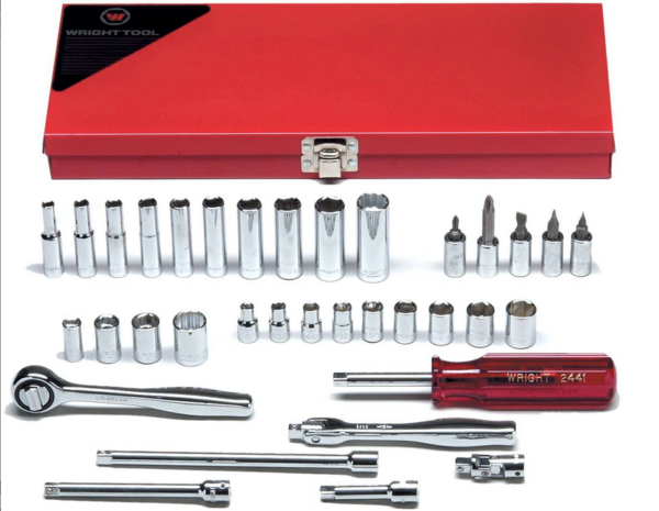 1/4" DR. 34 PC 6 8 & 12 PT STD DEEP & SCREWDRIVER SOCKET SET    WRIGHT  #236