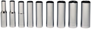 1/4" DRIVE 9 PIECE 6 POINT DEEP METRIC SOCKET SET 5MM - 13MM      WRIGHT #257
