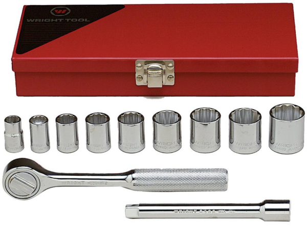 3/8" DRIVE 11 PIECE 12 POINT STANDARD SOCKET SET    WRIGHT #328