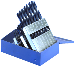 MORSE 81503 Series 385 - Jobber Length; 29 Piece; 1/16-1/2 X 64THS; Metal Index; 135º Split Point; Black Oxide; HSS; Made In U.S.A.