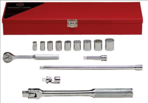3/8" DRIVE 14 PIECE 12 POINT STANDARD SOCKET SET        WRIGHT #334
