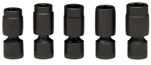 3/8" DRIVE 5 PIECE METRIC UNIVERSAL POWER SOCKET SET 10MM - 15MM    WRIGHT #351