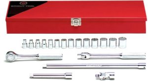3/8" DRIVE 19 PIECE 12 POINT STANDARD METRIC SOCKET SET    WRIGHT  #364