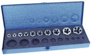 MORSE 37023 Series 7200 - Hex Die; 20 Piece Set; Range 1/4 To 1" NC & NF; Metal Case; Carbon Steel