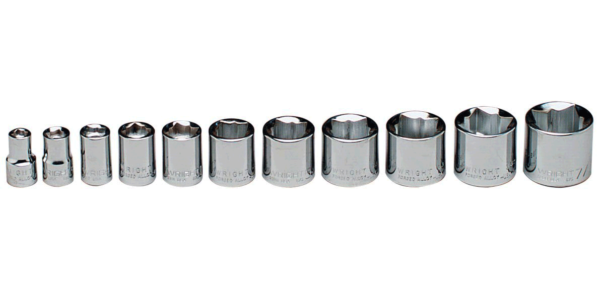3/8" DR.11 PC. SPECIAL 8 PT. STD. SOCKET SET 1/4-7/8     WRIGHT #379