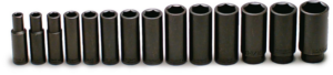 1/2" DRIVE 14 PIECE 6 POINT DEEP IMPACT SOCKET SET 3/8" - 1-1/4"   WRIGHT  #407