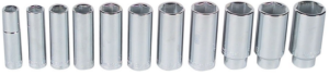 1/2" DRIVE 11 PIECE 6 PT. DEEP SOCKET SET 1/2" to 1 1/8"     WRIGHT  #414