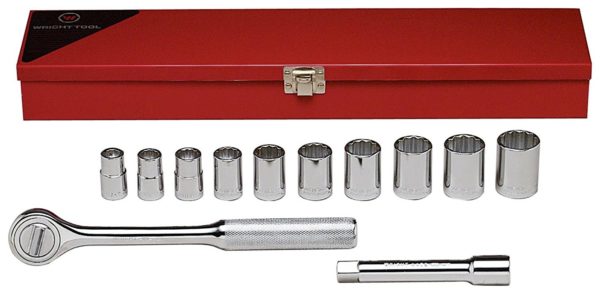 12-PIECE 12-POINT STANDARD SOCKET SET  7/16"  to 1"    WRIGHT  #418