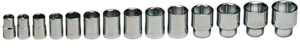 1/2" DR. WRIGHT 14 PIECE 6 POINT STANDARD SOCKET SET 7/16 - 1 1/4      WRIGHT #419
