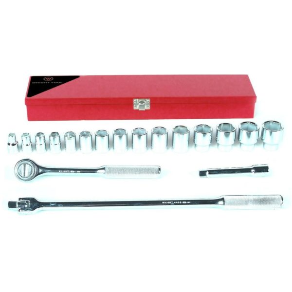 18-PIECE 6-POINT STANDARD SOCKET SET      WRIGHT  #423