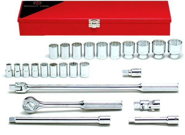25-PIECE 12-POINT STANDARD SOCKET SET      WRIGHT  #424