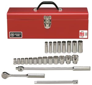 12 POINT STANDARD AND DEEP SOCKET SET, 25-PIECE     WRIGHT  #425