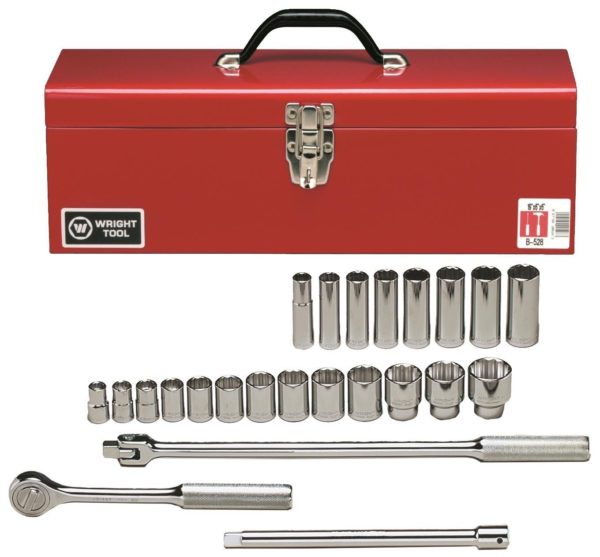 12 POINT STANDARD AND DEEP SOCKET SET, 25-PIECE     WRIGHT  #425