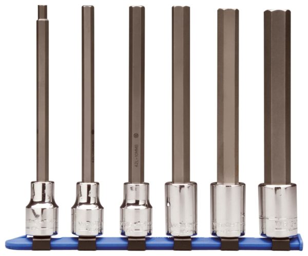 1/2" DRIVE 6 PIECE METRIC LONG HEX SOCKET SET    WRIGHT  #454