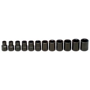 1/2" DRIVE 12 PIECE 6 POINT STANDARD METRIC IMPACT SOCKET SET       WRIGHT  #460