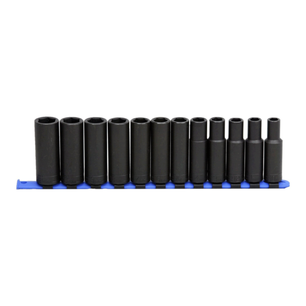 1/2" DR.  12 PC. 6 PT. DEEP METRIC IMPACT 10-21MM    WRIGHT #461