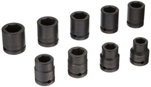 3/4" DRIVE 9 PIECE  STANDARD IMPACT SOCKET SET 3/4-1-1/4"     WRIGHT  #609