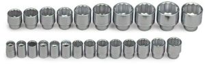 3/4" DRIVE 24 PIECE 12 POINT STANDARD METRIC SOCKET SET       WRIGHT  #624