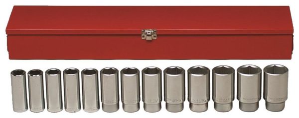 3/4" DRIVE 13 PIECE 6 POINT DEEP SOCKET SET        WRIGHT  #625