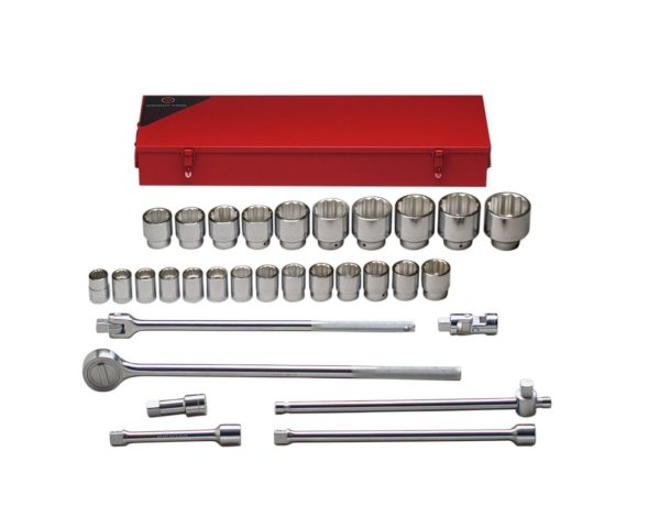 3/4" DRIVE 31 PIECE STANDARD METRIC SOCKET SET WITH BOX      WRIGHT  #650