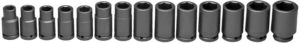 3/4" DRIVE 14 PIECE 6 POINT STANDARD METRIC IMPACT SOCKET SET        WRIGHT  #660