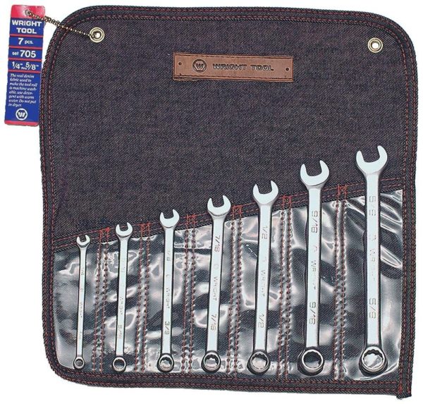 7 PIECE COMBINATION WRENCH SET 1/4" - 5/8" 12 PT. WRIGHTGRIP       WRIGHT  #705