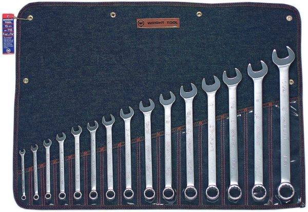 15 PIECE 12 PT. COMBINATION WRENCH SET 5/16"-1-1/4"     WRIGHT  #715