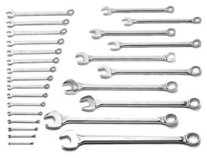 26 PIECE 12 POINT COMBINATION WRENCH SET 1/4"-2"      WRIGHT  #726