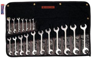 18 PIECE OPEN END DOUBLE ANGLE 15 & 60 DEGREES WRENCH SET       WRIGHT  #732