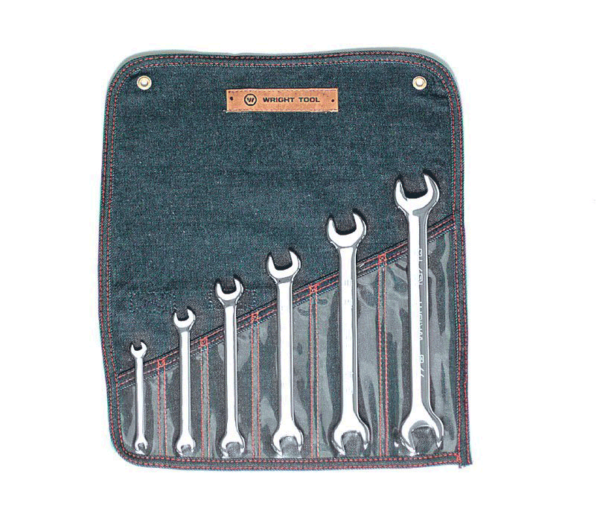 6 PIECE OPEN END WRENCH SET FULL POLISH 1/4" - 15/16"     WRIGHT  #736