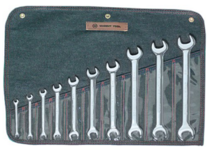 10 PIECE FULL POLISH METRIC OPEN END WRENCH SET      WRIGHT  #741