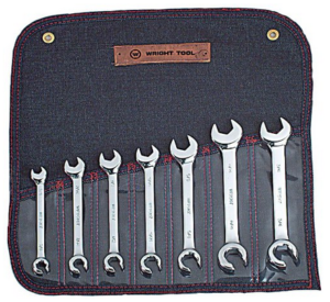 7 PIECE COMBINATION OPEN END FLARE NUT WRENCH SET 3/8" - 3/4"     WRIGHT  #742