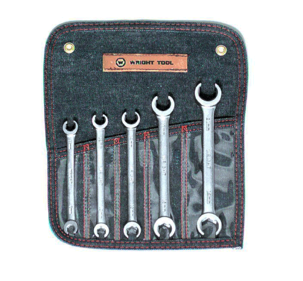 5 PIECE METRIC FLARE NUT WRENCH SET 9MM-14MM     WRIGHT  #744