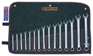 15 PIECE 12 POINT METRIC COMBINATION WRENCH SET 7MM-22MM   WRIGHT  #752