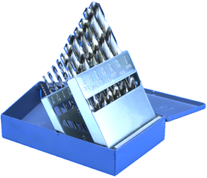 MORSE 81376 Series 330B - Jobber Length; 13 Piece Set; 1/16-1/4 X 64ths; Metal Index; 118º Point; Bright; HSS; Made In U.S.A.