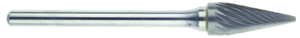 MORSE 83345 Series 597 - Carbide Burr; SM-51; 1/4 Diameter; 1/2 Length of Cut; 1/8 Shank; Double Cut; Made In U.S.A