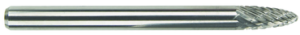 MORSE 83355 Series 597 - Carbide Burr; SF-41; 1/8 Diameter; 1/4 Length of Cut; 1/8 Shank; Double Cut; Made In U.S.A.;