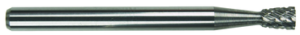 MORSE 83359 Series 597 - Carbide Burr; SN-42; 1/8 Diameter; 1/8 Length of Cut; 1/8 Shank; Double Cut; Made In U.S.A.;