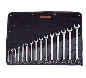 15 PIECE FULL POLISH COMBINATION WRENCH SET 5/16" - 1-1/4" 12 POINT    WRIGHT  #915