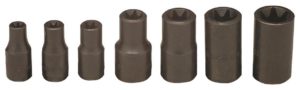 7 PC. TORX BIT SET E6 - E16 ON A BAR    WRIGHT  #9297
