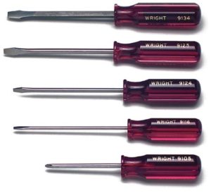 5 PC. SCREWDRIVER SET     WRIGHT  #9475
