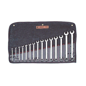 15 PIECE FULL POLISH METRIC COMBINATION WRENCH SET 7MM-22MM 12 POINT    WRIGHT  #952