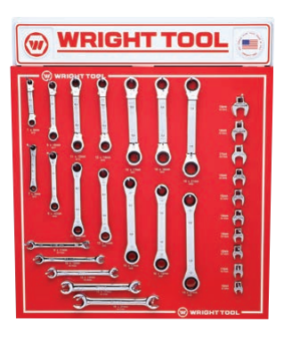 WRIGHT  #D956  29 PCS. RATCHETING BOX WRENCHES FLARE NUT WRENCHES & CROWFOOT WRENCHES