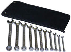 11 PC. COMBINATION WRENCH SET 3/8 - 1" 12 PT.      WRIGHT #711